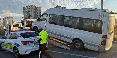 Kayseri'de personel servis araçlarına yönelik denetim gerçekleştirildi
