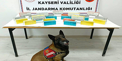 Kayseri'de piyasa değeri yaklaşık 30 bin TL olan 250 paket elektronik sigara kartuşu ele geçirildi