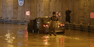 Kayseri'de sağanak yağış etkili oldu