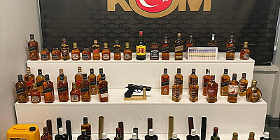 Kayseri'de sahte içki operasyonunda 2 şüpheli yakalandı