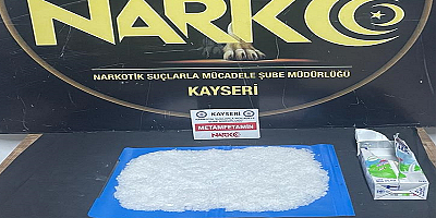 Kayseri'de süt kutusunda 500 gram sentetik uyuşturucu ele geçirildi