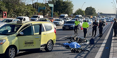 Kayseri'de taksiye çarpan motosikletin sürücüsü hayatını kaybetti