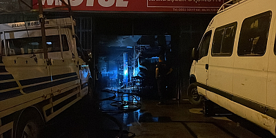 Kayseri'de tamirhanede çıkan yangın söndürüldü