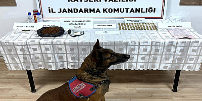 Kayseri'de uyuşturucu madde ve 141 adet tarihi sikke ele geçirildi