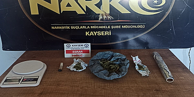 Kayseri'de uyuşturucu operasyonunda 1 şüpheli gözaltına alındı