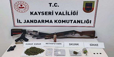 Kayseri'de uyuşturucu ve silah operasyonu : 1 şüpheli gözaltına alındı