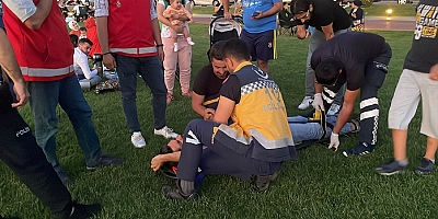 Kayseri'de yamaç paraşütü pilotunun çarptığı kişi yaralandı