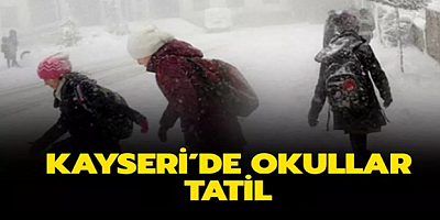 Kayseri'de yoğun kar yağışı nedeniyle okullar tatil edildi