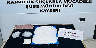 Kayseri'de yolcu otobüsünde 1 kilo 300 gram sentetik uyuşturucu ele geçirildi