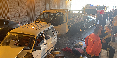 Kayseri'de zincirleme trafik kazasında 4 kişi yaralandı