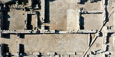 Kayseri'deki Geç Roma-Erken Bizans dönemine ait mozaikli yapıda çalışmalar sürüyor