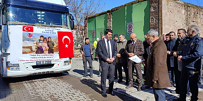 Kayseri'den Suriye'ye yardım malzemesi gönderildi