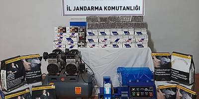 Kayseri İncesu'da binlerce adet kaçak makaron ele geçirildi