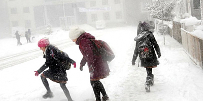 Kayseri'nin 4 ilçesinde kar nedeniyle okullar tatil edildi