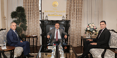 Kayseri Valisi Gökmen Çiçek, İl Emniyet Müdürü Atanur Aydın'ı kabul etti
