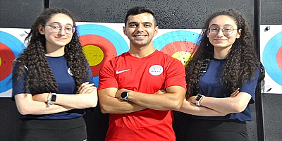 Kayserili ikiz okçular, milli takım hedefiyle çalışıyor