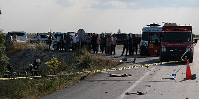 Konya'da tırın dorsesine çarpan otomobildeki bir kişi öldü, üç kişi yaralandı