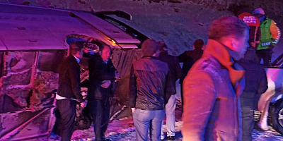 Malatya'da yolcu otobüsünün devrilmesi sonucu 2 kişi yaralandı