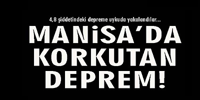 Manisa'da 4,8 büyüklüğünde deprem