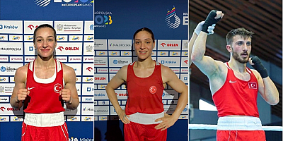 Milli boksörler Buse Naz Çakıroğlu, Büşra Işıldar ve Tuğrulhan Erdemir çeyrek finalde