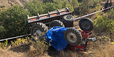 Niğde'de devrilen traktörün sürücüsü öldü