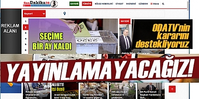 Odatv'nin kararını destekliyoruz! Sondakika38.com'da yayınlamayacak...