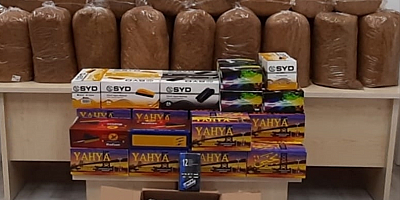 Pınarbaşı ilçesinde 400 kilogram kaçak tütün ele geçirildi