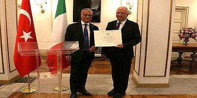PROF. DR. NURİ ÖZGİRGİN'E İTALYA'DAN 