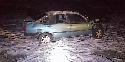 Şarampole devrilen otomobilin sürücüsü öldü