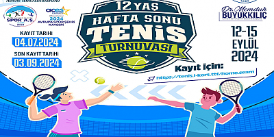 Spor a.ş. Ev Sahipliğinde Düzenlenecek Ttf 12 Yaş Hafta Sonu Tenis Turnuvası'na Kayıtlar Sürüyor