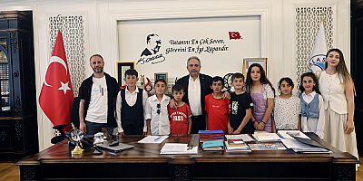 Talas Belediye Başkanı, Sarız'ın Damızlık Mahallesi Ortaokulu öğrencilerini ağırladı