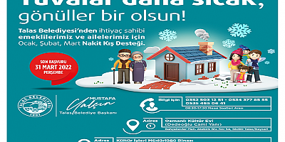 Talas Belediyesi ihtiyaç sahiplerine 5 milyon lira destek sağlayacak