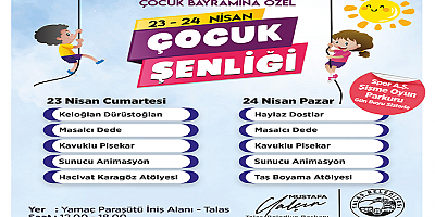 Talas'ta 23 nisan çoşkusuna sayılı saatler kaldı