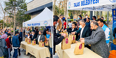 Talas'ta '' Biz pişirelim siz ulaştırın'' bu Ramazan'dada devam ediyor