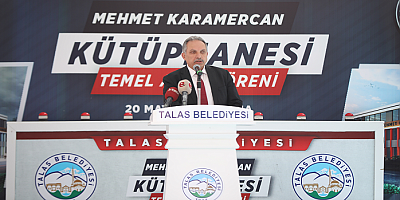 Talas'ta Mehmet Karamercan kütüphanesi'nin temeli atıldı