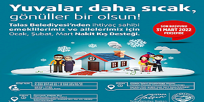Talas'ta nakit kış desteğine başvurular devam ediyor