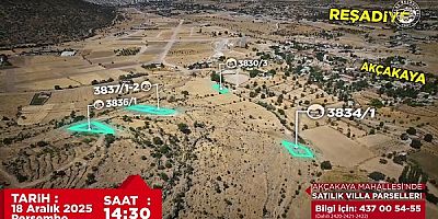 Talas'ta satılık villa parseli için sayılı saatler