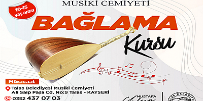 Talas'tan çocuklara özel bağlama kursu