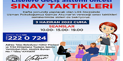 Talas'tan LGS öncesi sınav taktikleri