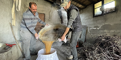 Tescilli İncesu üzümü pekmeze dönüştürülüyor