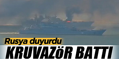 Ukrayna'nın vurduğu Rus kruvazör gemisi battı
