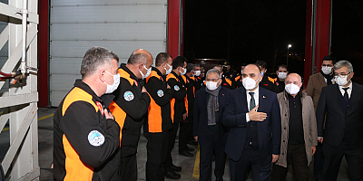 Vali Günaydın ve Başkan Büyükkılıç 'tan görevlilere moral ve yeniyıl ziyareti