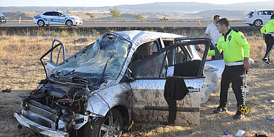 Yozgat’ta devrilen otomobildeki 1 kişi öldü