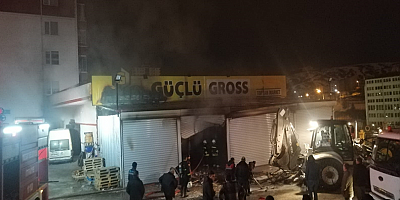 Yozgat'ta markette çıkan yangın büyümeden söndürüldü