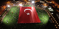  Kayseri'de dev Türk bayrağı açıldı