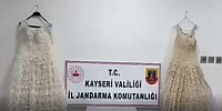 Kayseri'de gelinlik içine gizlenmiş 25 kg uyuşturucu ele geçirildi